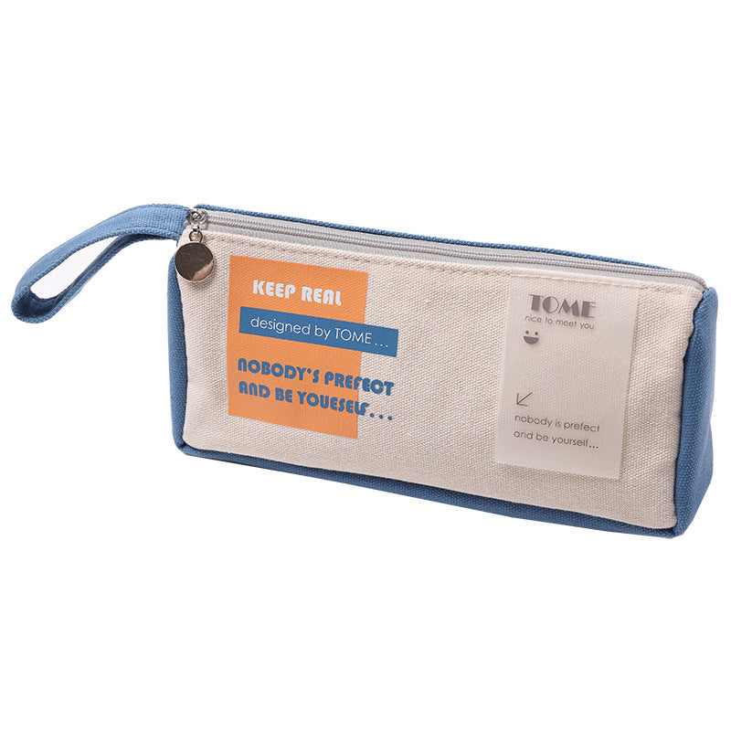 Wholesale Handheld Large Capacity Canvas Pen Bag